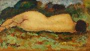 Nicolae Tonitza Nud intins oil painting